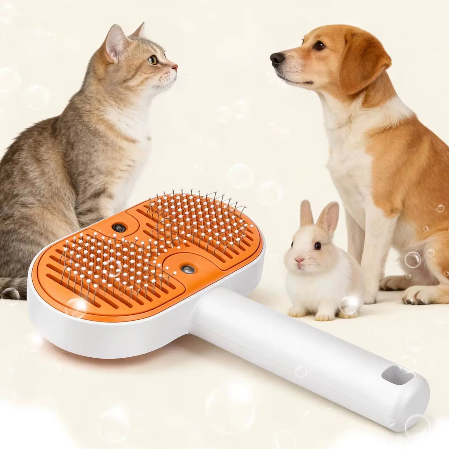 Ultimate 3-In-1 Steam Pet Grooming Brush - Self-Cleaning Spray Comb & De-Shedding Tool for Cats & Dogs