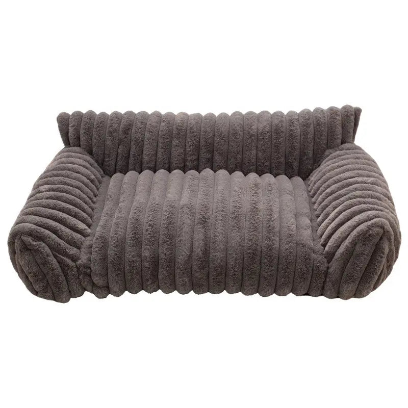 Luxurious Cozy Fluffy Fleece Pet Sofa Bed - Removable Washable Cover for Year-Round Comfort, Ideal for Indoor & Outdoor Use for Cats