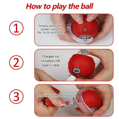 Engaging Automatic Cat Toy Ball - Fast Rolling & Chirping Fun for Indoor Cats!