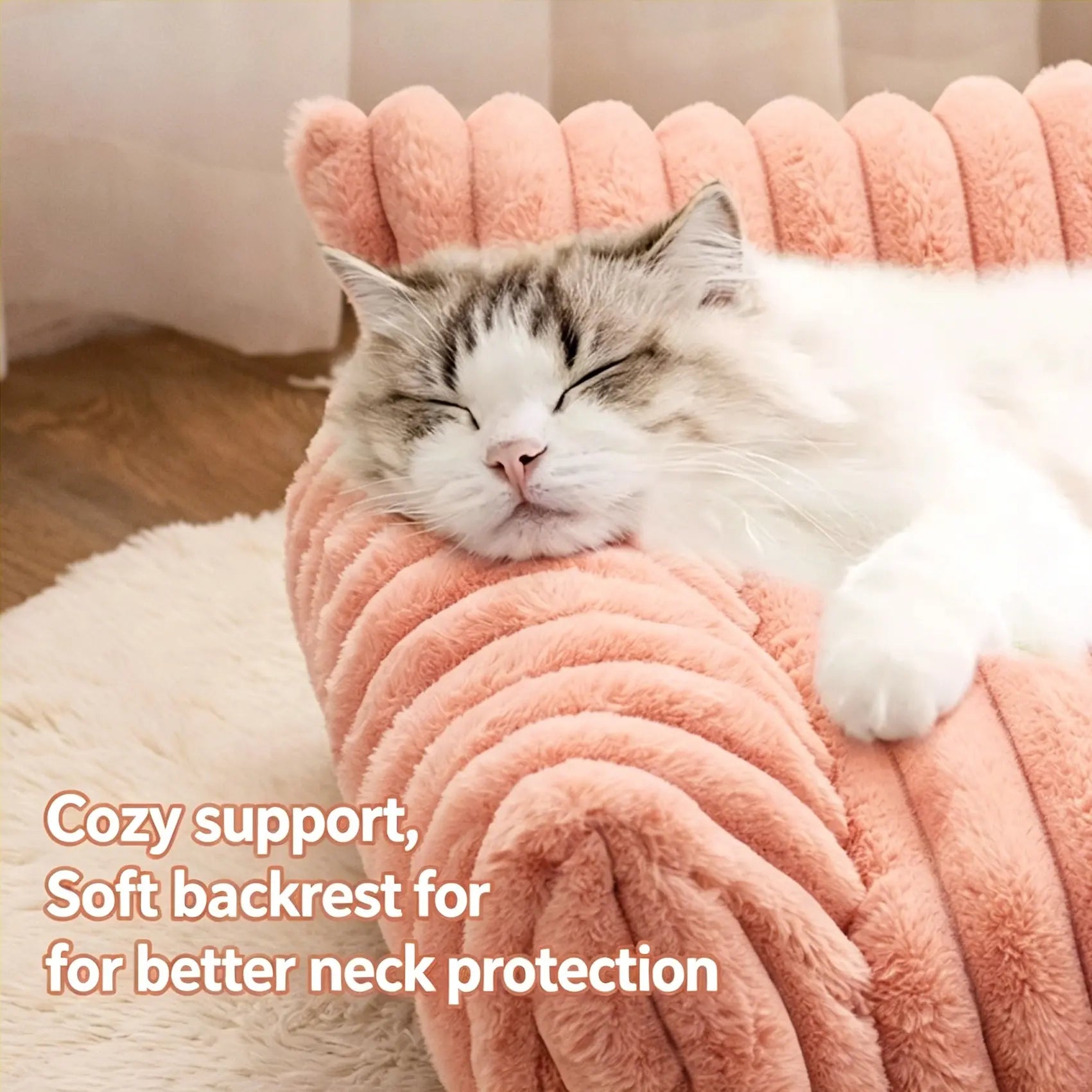 Luxurious Cozy Fluffy Fleece Pet Sofa Bed - Removable Washable Cover for Year-Round Comfort, Ideal for Indoor & Outdoor Use for Cats